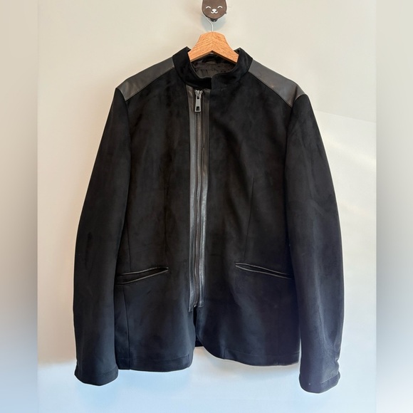 Zara Black Faux Suede Jacket | Size Medium - Picture 2 of 8